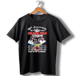 100Th Anniversary 1924 2024 Soldier Field Stadium Thank You For The Memories Chicago Bears Signatures T Shirt