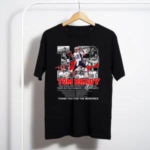 12 Tom Brady New England Patriots 2020 Present Thank You For The Memories 2022 T-Shirt