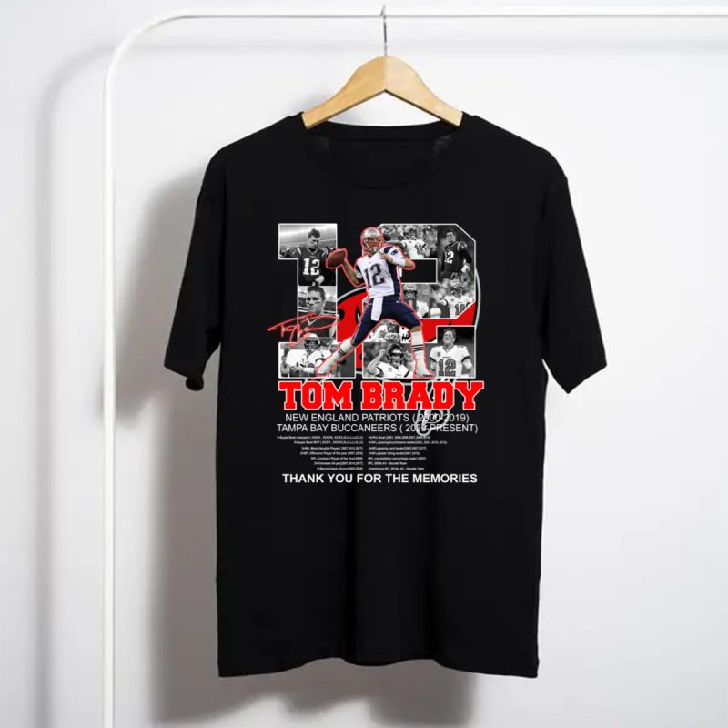 12 Tom Brady New England Patriots 2020 Present Thank You For The Memories 2022 Shirt T Shirt 1