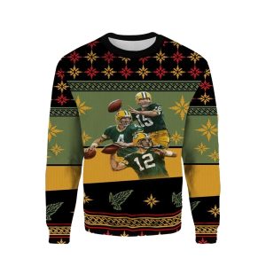 15 4 12 Players Love Green Bay Packers Ugly Sweater