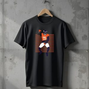 16 BIT Jump Grab Nik Bonitto Denver Broncos NFL Pixel T-Shirt