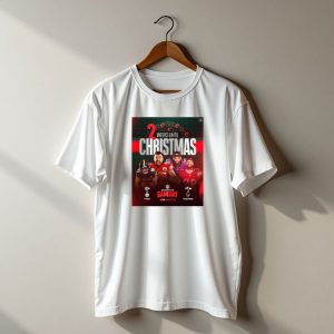 2 Weeks Until Christmas Gameday Chiefs Vs Steelers Ravens Vs Texans T-Shirt