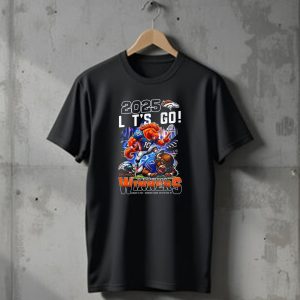 2025 Lets Go Denver Broncos AFC Wild Card Playoff Winners January 12 Highmark Stadium T-Shirt