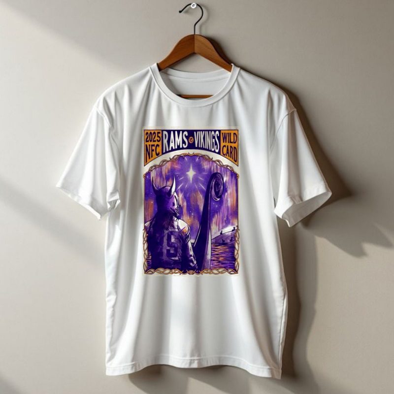 2025 Nfc Rams Vs Vikings Wild Card Viking Figure In Boat T Shirt 1 T Shirt 1