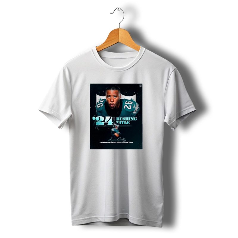 24 Rushing Title Saquon Barkley Philadelphia Eagles 2005 Rushing Yards T Shirt T Shirt 1 1