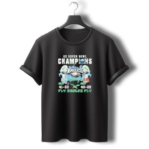 2X Super Bowl Champions Philadelphia Eagles Beat Patriots And Chiefs Fly Eagles Fly T-Shirt