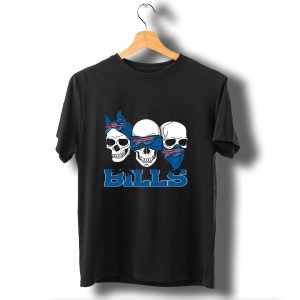 3 Skull Buffalo Bills Logo Bandana Trio T-Shirt