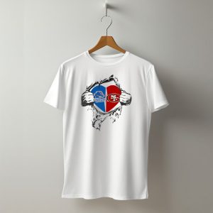49Ers Boise State Heart Hand Tear T-Shirt