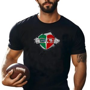 49Ers Gators Heart Torn Flesh T-Shirt