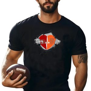 49Ers Giants Heartbeat Inside Me T-Shirt