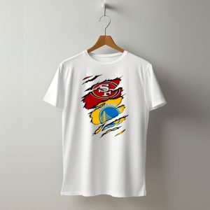 49Ers Golden State Warriors Sf Logo Tear T-Shirt
