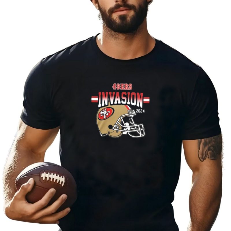 49Ers Invasion 2024 San Francisco Football Helmet T Shirt T Shirt 1