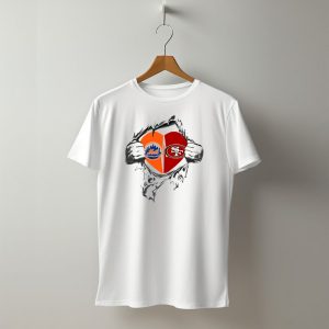49Ers Mets Heart Logo Showing Fan Allegiance T-Shirt