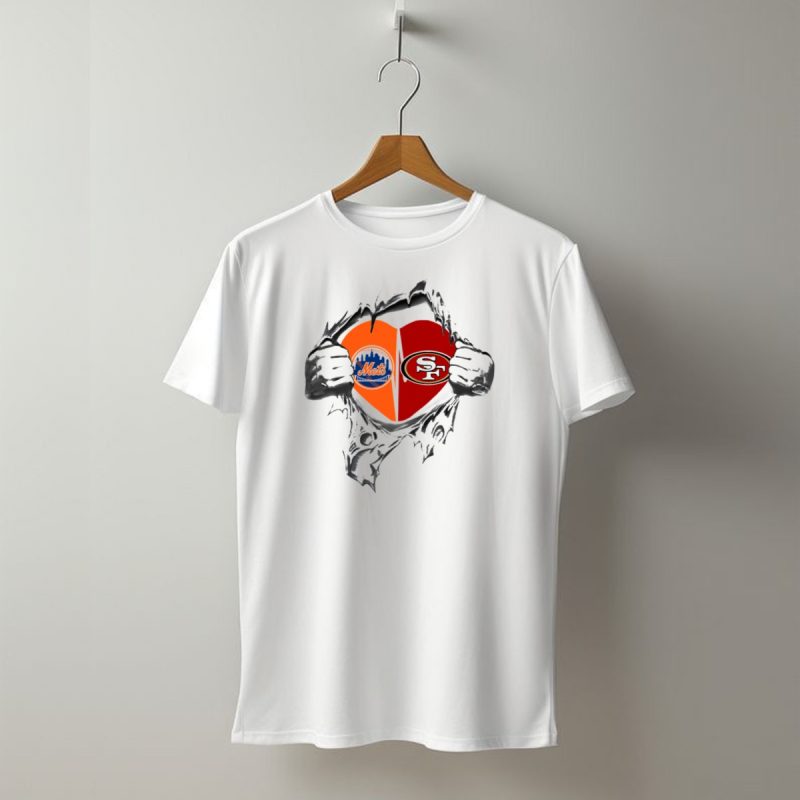 49Ers Mets Heart Logo Showing Fan Allegiance T Shirt T Shirt 1