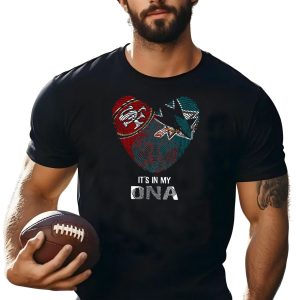 49Ers San Jose Sharks Heart Thumbprint It'S In My Dna T-Shirt