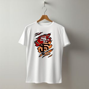 49Ers Sf Giants Logos Rip T-Shirt
