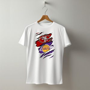 49Ers Sf Los Angeles Lakers Logo Mashup T-Shirt