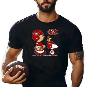 49Ers Sf Peanuts Snoopy Woodstock Football T-Shirt