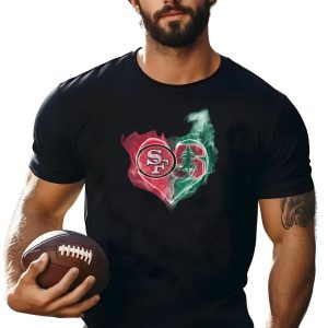 49Ers Sf Stanford Cardinal Logo Heart T-Shirt