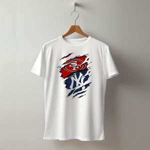49Ers Sf Yankees Ny Logo Mashup T-Shirt