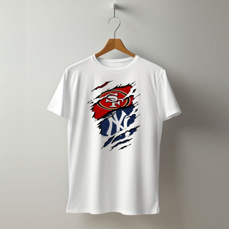 49Ers Sf Yankees Ny Logo Mashup T Shirt T Shirt 1