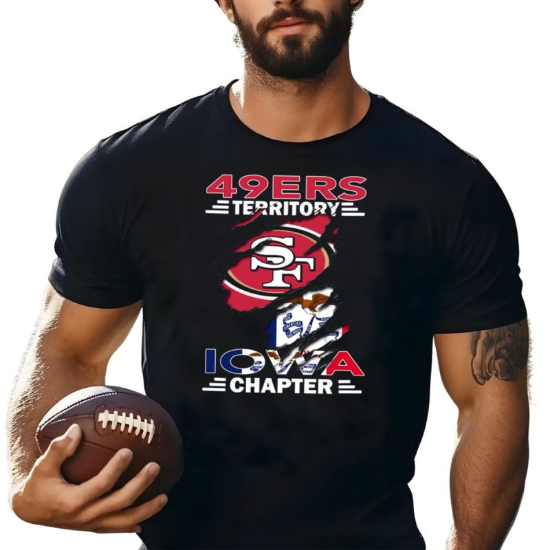 49Ers Territory Iowa Chapter Sf Logo And State Flag T Shirt T Shirt 1