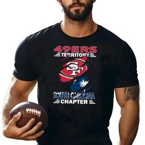 49Ers Territory South Carolina Chapter Sf Logo Palmetto Flag T-Shirt