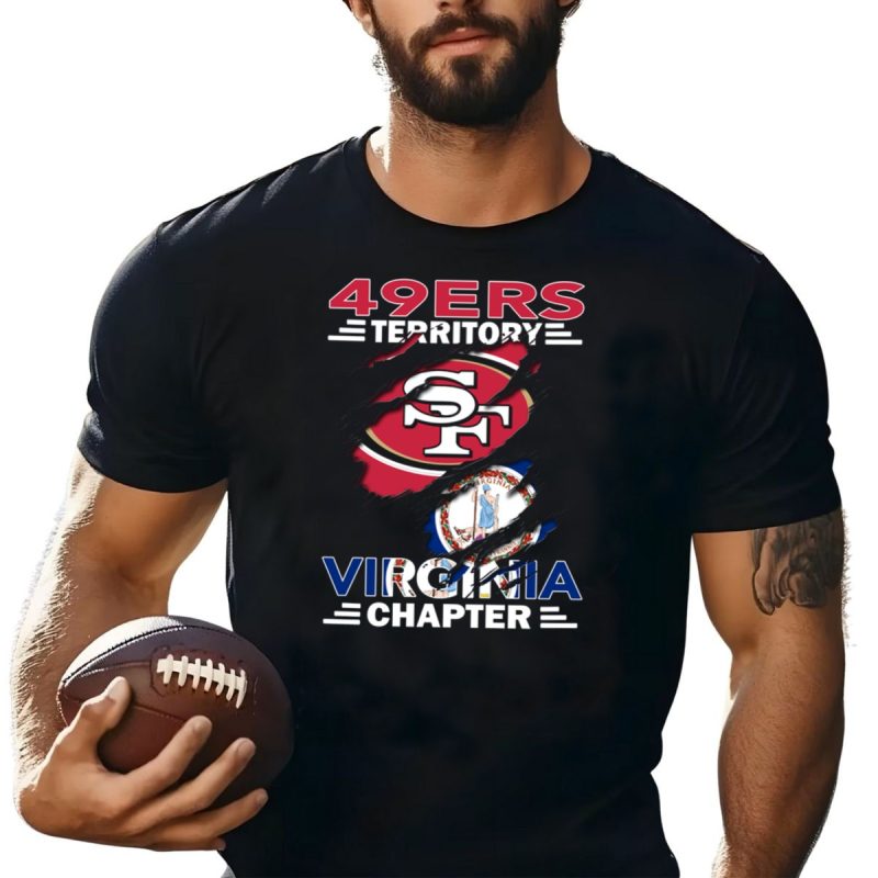 49Ers Territory Virginia Chapter Sf Logo And Virginia Flag Integration T Shirt T Shirt 1