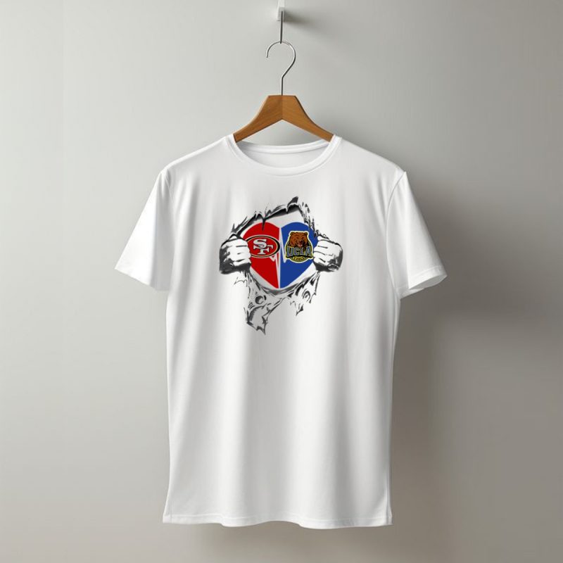 49Ers Ucla Bruins Heart Sf Logo Bruins Bear T Shirt T Shirt 1