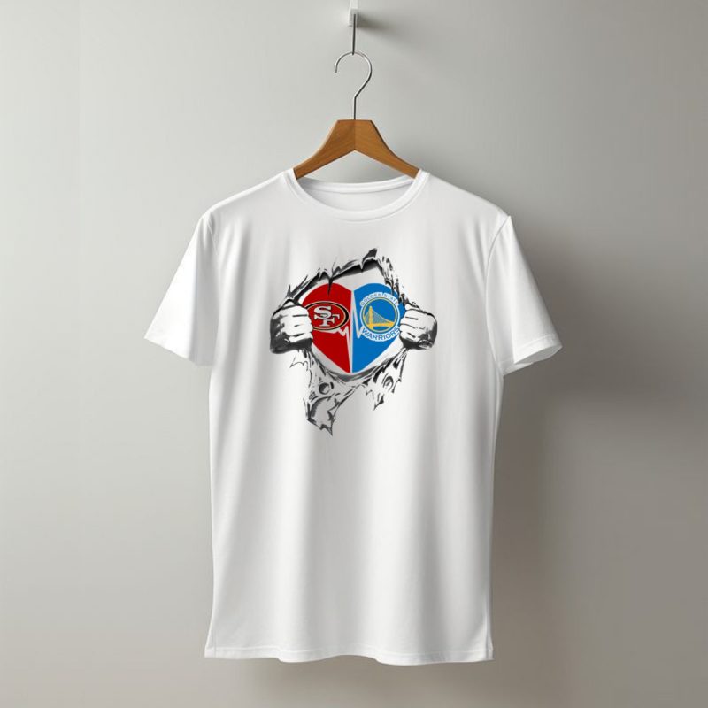 49Ers Warriors Heartbeat Passion Dual T Shirt T Shirt 1