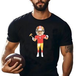 49Ers X Gorf Bobblehead Football Figure With Helmet And Pickaxe T-Shirt