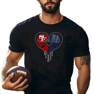 49Ers Yankees Skull Heart T-Shirt