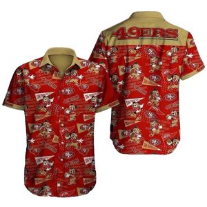 49ers And Mickey's Gameday Spirit With The 49ers Hawaiian Shirt