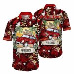 49ers Coastal Drive Vintage Car Tropical Hawaiian Shirt