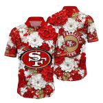49ers Floral Emblematic Tropical Hawaiian Shirt