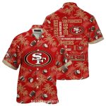 49ers Logo And Coconut Palm Tree Pattern Hawaiian Shirt