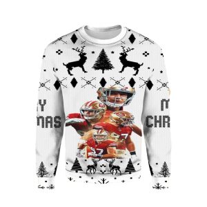 49ers Number 97 White Pattern Ugly Sweater