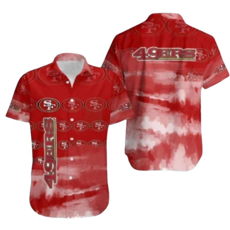 49Ers Red Cloud Featuring Bold Hawaiian Shirt 1
