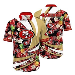 49ers Tropical Pineapple Pattern Hawaiian Shirt