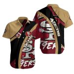 49ers Urban Edge Red Beige Streak Hawaiian Shirt