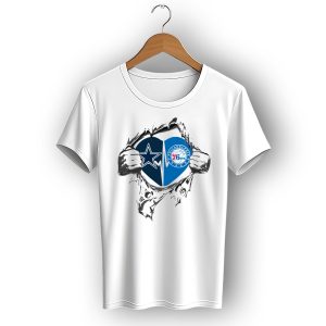 62 Front Cowboys 76Ers Its In My Heart Dallas Cowboys Philadelphia 76Ers T-Shirt