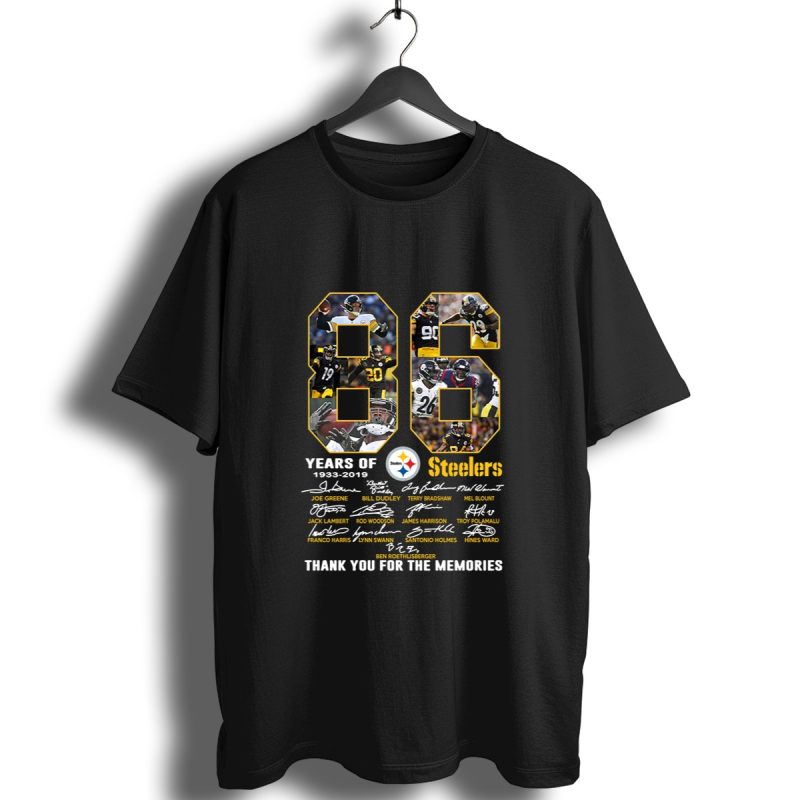 86 Years Of Pittsburgh Steelers 1933 2019 Thank You For Shirt T Shirt 1