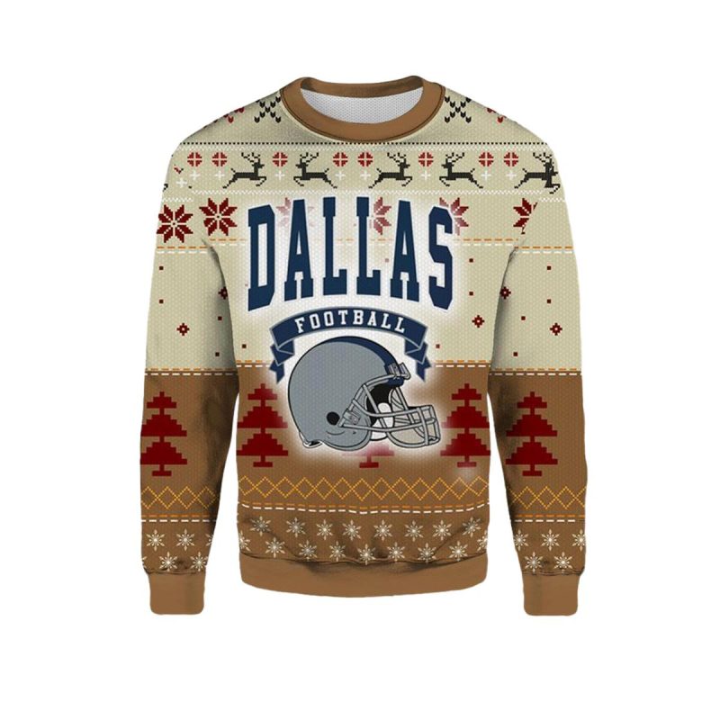 90S Style Dallas Football Ugly Christmas Sweater 1