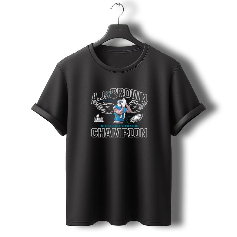 A Jkids T Shirt Fbrown Philadelphia Eagles Super Bowl Lix Champion Wings Football T Shirt T Shirt 0 1