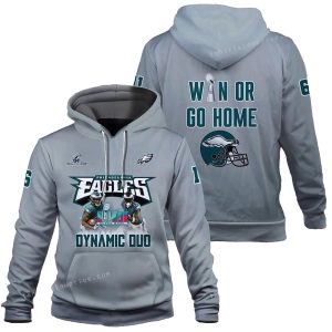 Brown Devonta Smith Win Or Go Home Philadelphia Eagles SB Champion 2023 All Over Print Hoodie