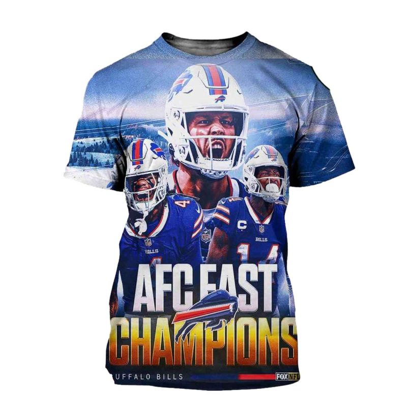 Afc-East-Champions-The-Buffalo-Bills-Clinch-Their-4Th-Straight-Division-Title-Bills-Mafia-3D-T-Shirt Afc East Champions The Buffalo Bills Clinch Their 4Th Straight Division Title Bills Mafia 3D T Shirt