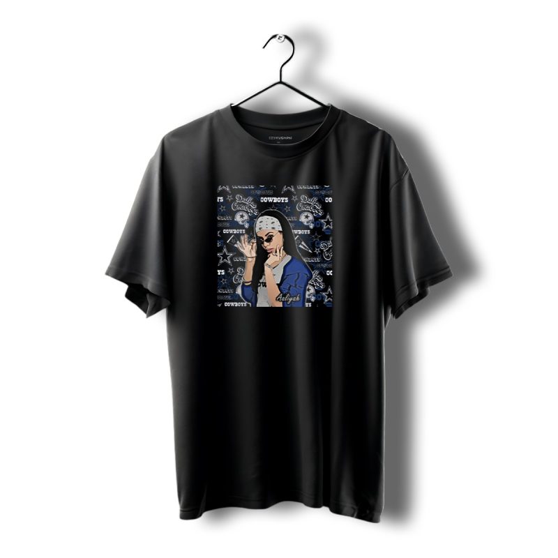 Aaliyah Dallas Cowboys Aesthetic Visual Featuring Iconic Team Elements T Shirt 1 T Shirt 1 1