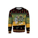 Aaron Jones 33 Signature Green Bay Packers Ugly Sweater