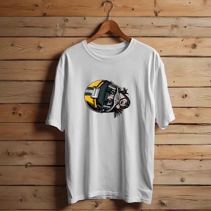 Aaron Rodgers Green Bay Packers Helmet T Shirt T Shirt 1 1