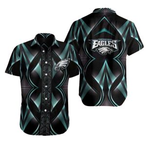 Abstract Wings Art Philadelphia Eagles Tropical Hawaiian Shirt